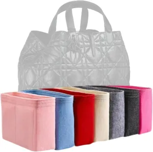 Xoppia Bag Organizer compatible with Dior Large Toujours Bag. Felt Insert Liner for Women Handbag. (Black, Style A)