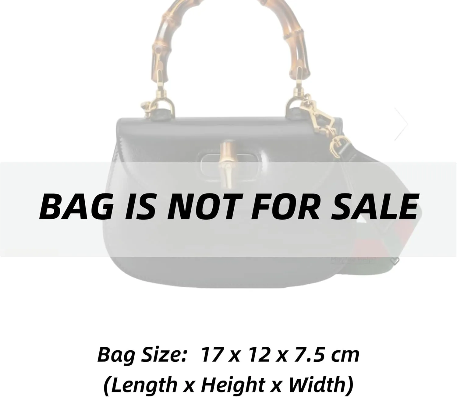 Xoppia Bag Organizer compatible with Gucci Bamboo 1947 Mini bag. Felt Insert Liner for Women Tote Handbag. (Black, Style A: Exposure)