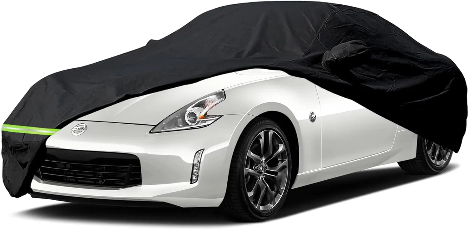 YIXIN Waterproof Car Covers for 2009-2022 Nissan 370Z / 370Z Nismo Car Cover 190T Covers Customer Fit 100% Waterproof Windproof Strap & Double Door Zipper Up to 174” L