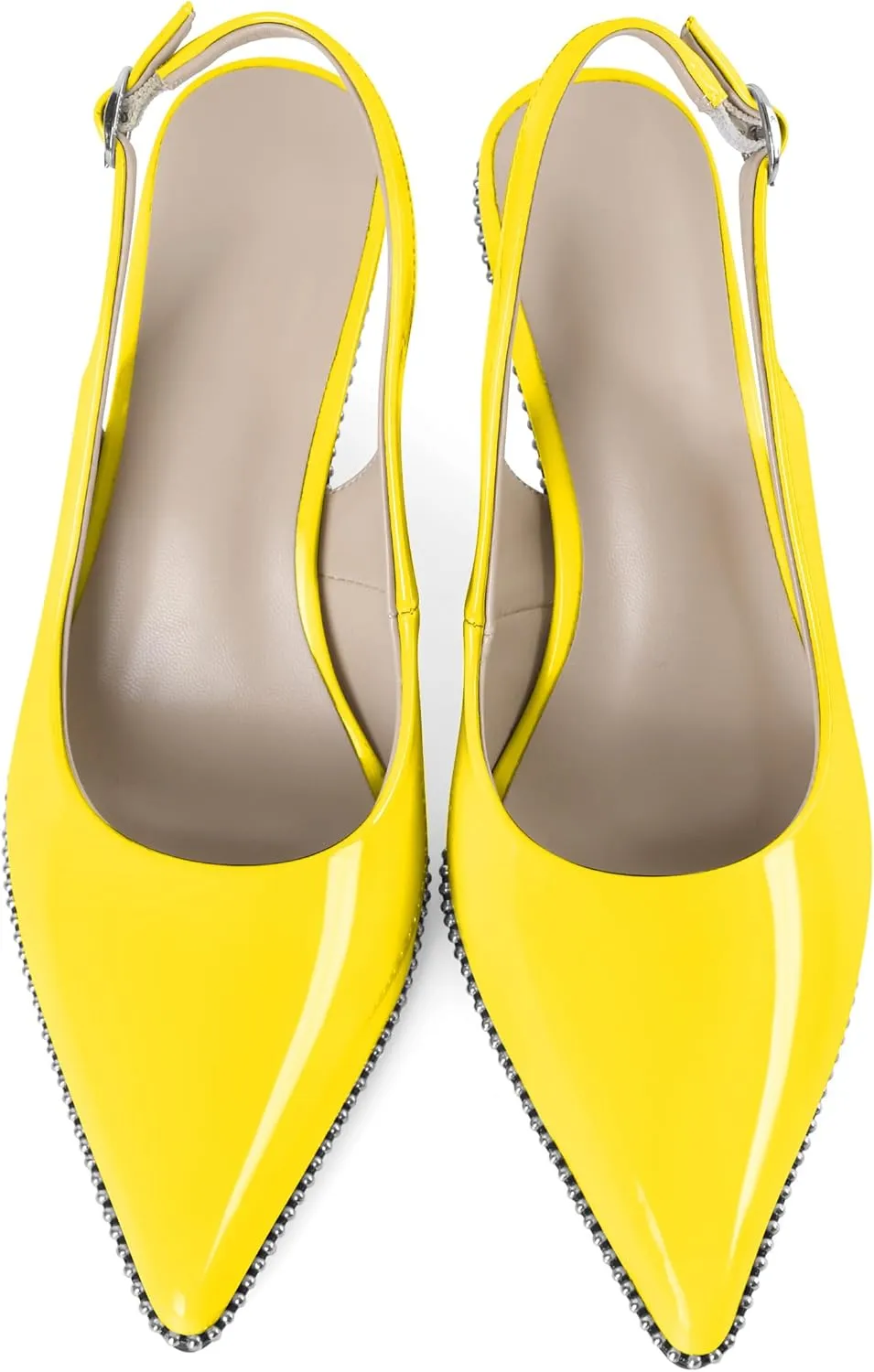 YODEKS Slingback Kitten Heels Women's Pointed Toe Low Heel Pumps 2.5 Inch Shoes Size 5-13