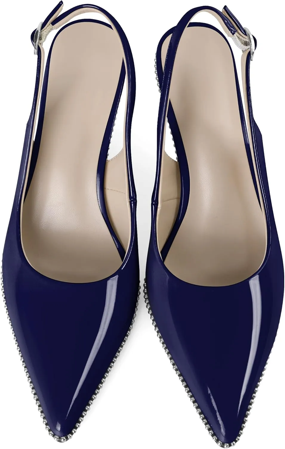 YODEKS Slingback Kitten Heels Women's Pointed Toe Low Heel Pumps 2.5 Inch Shoes Size 5-13