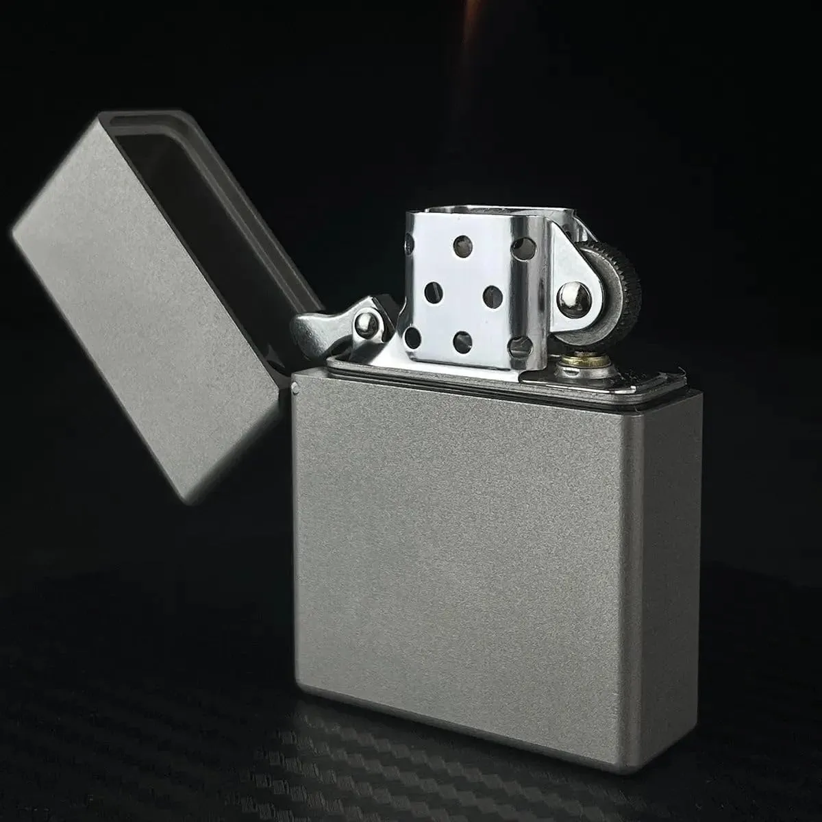 ZORRO Limited Edition Titanium Kerosene Lighter – Square Head, Waterproof and Windproof Armor Shell, Thickened Design A