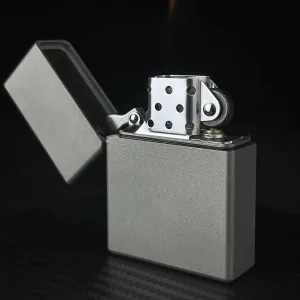 ZORRO Limited Edition Titanium Kerosene Lighter – Square Head, Waterproof and Windproof Armor Shell, Thickened Design A
