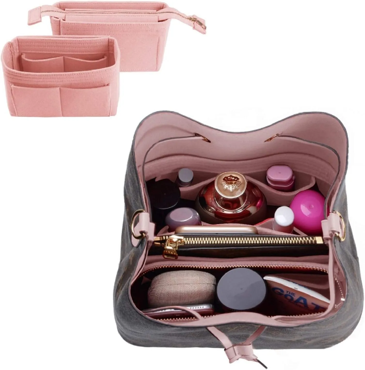 ZTUJO Purse Organizer, Bag Organizer, Insert Purse Organizer With 2 Packs In One Set For LV NeoNoe Noé Series perfectly